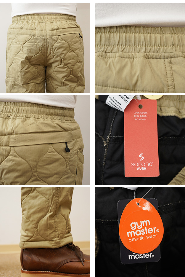 gym master ジムマスター 暖 ストレッチ ドビークロス キルティング パンツ 暖パン メンズ レディース 中綿 大きいサイズ アウトドア 暖かい 秋 冬 雪 G233795 | gym master | 07