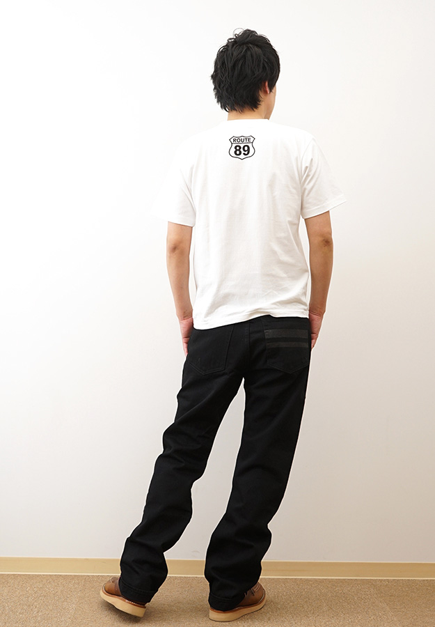 MOMOTARO JEANS 桃太郎ジーンズ ブラック デニム スリム フィット ストレート メンズ 大きいサイズ 綿100 国産 日本製 岡山 児島 アメカジ 出陣 黒 MXJE1205 | 桃太郎ジーンズ | 02