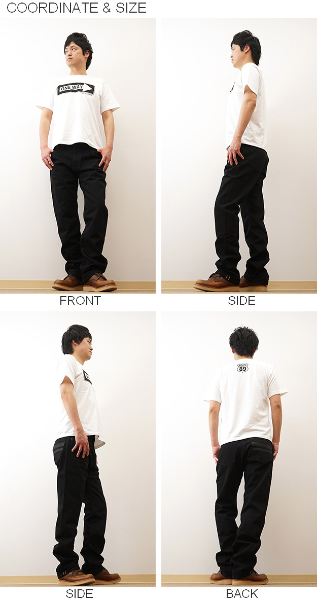 MOMOTARO JEANS 桃太郎ジーンズ ブラック デニム スリム フィット ストレート メンズ 大きいサイズ 綿100 国産 日本製 岡山 児島 アメカジ 出陣 黒 MXJE1205 | 桃太郎ジーンズ | 03