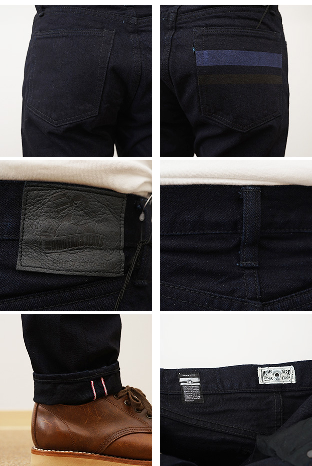 桃太郎ジーンズ_サイズ36_MOMOTARO ブラックデニム 桃太郎ジーンズ（MOMOTARO JEANS） インディゴ ブラック デニム ナロー