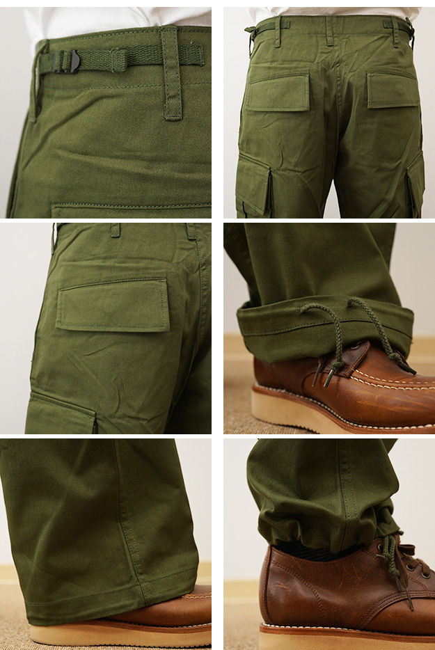 HOUSTON ヒューストン ツイル カーゴ パンツ メンズ 綿100% 丈夫 大きいサイズ アメカジ ミリタリー チノパン ワークパンツ 作業着 春 夏 秋 冬 黒 カーキ 10055 | HOUSTON | 09