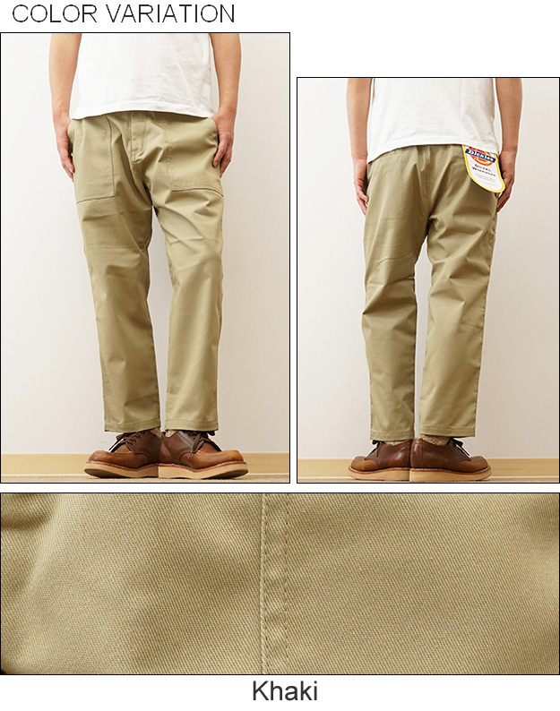 Dickies ディッキーズ チノパン ルーズ テーパード パンツ メンズ ワークパンツ クロップド 大きいサイズ 太め 丈夫 アメカジ 登山 おしゃれ 黒 ベージュ WD5842 | Dickies | 04
