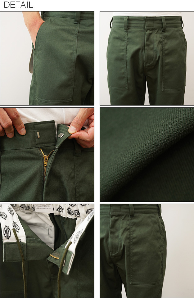 Dickies ディッキーズ チノパン ルーズ テーパード パンツ メンズ ワークパンツ クロップド 大きいサイズ 太め 丈夫 アメカジ 登山 おしゃれ 黒 ベージュ WD5842 | Dickies | 01