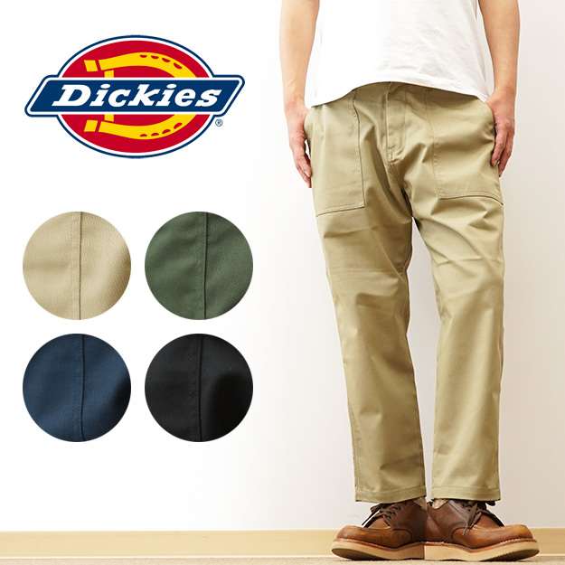 Dickies ディッキーズ チノパン ルーズ テーパード パンツ メンズ ワークパンツ クロップド 大きいサイズ 太め 丈夫 アメカジ 登山 おしゃれ 黒 ベージュ WD5842 | Dickies