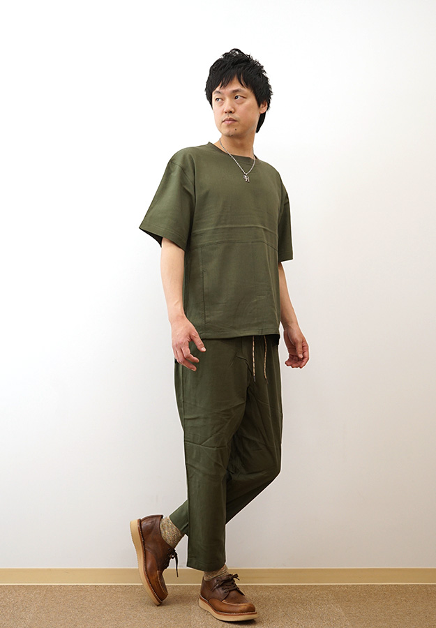 gym master ジムマスター 麻 レーヨン テーパード パンツ メンズ レディース 大きいサイズ セットアップ対応 ウエストゴム 夏 涼しい 軽い おしゃれ G521722 | gym master | 03