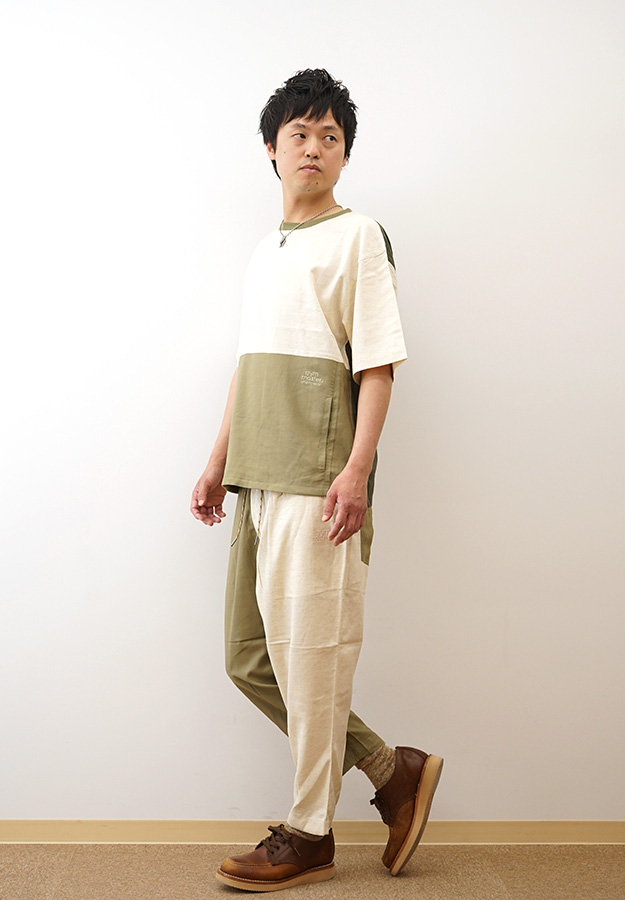 gym master ジムマスター 麻 レーヨン テーパード パンツ メンズ レディース 大きいサイズ セットアップ対応 ウエストゴム 夏 涼しい 軽い おしゃれ G521722 | gym master | 07