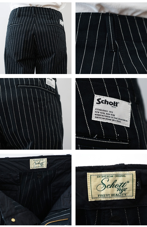 Schott N.Y.C（ショット） Schott ストライプ フリスコパンツ メンズ