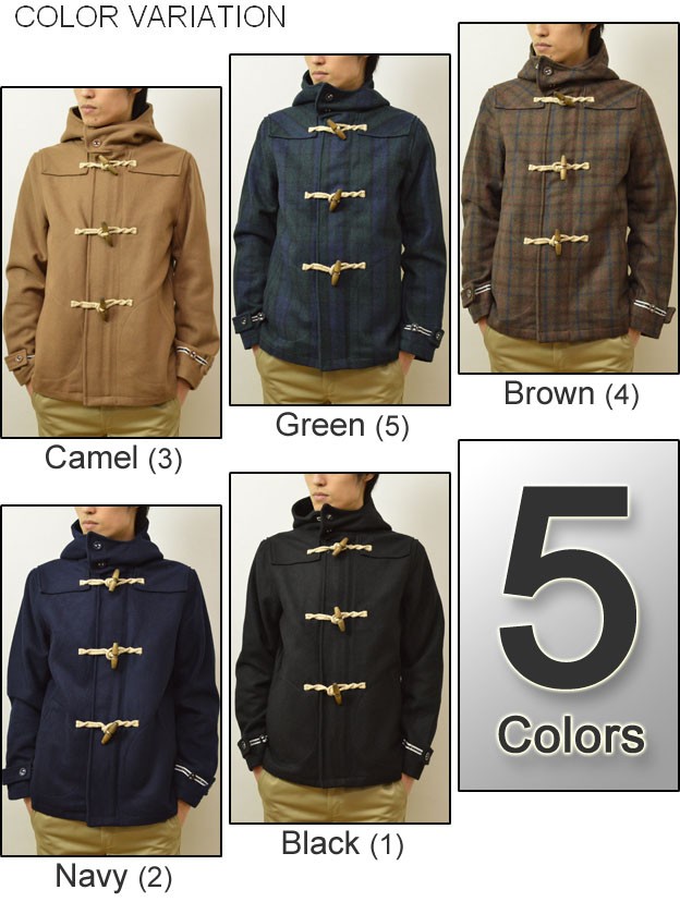 CORISCO（コリスコ） メルトンウール素材 フード付き ショートダッフル