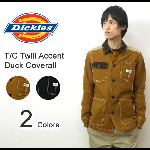 Dickies ディッキーズ Tcツイル使いデザイン ヘビーダック生地 カバーオール Tc コーデュロイ切り替え ワークジャケット 124m11wd01 Jeansbug 通販 Yahoo ショッピング