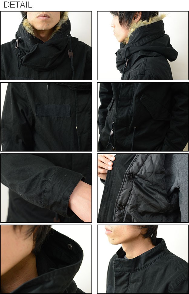 Revo. Revo.（レヴォ） ライナー付き ミリタリー モッズコート メンズ