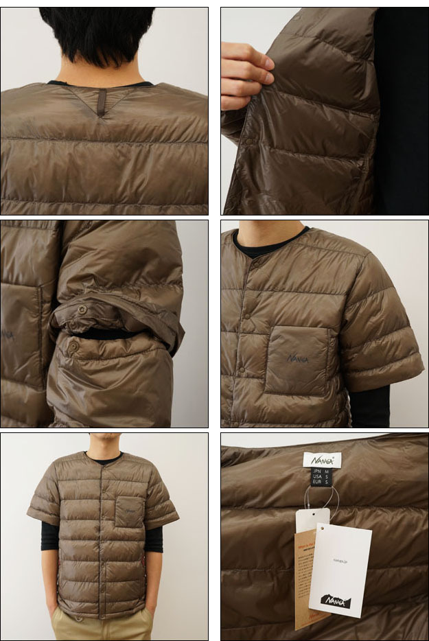NANGA ナンガ INNER DOWN CARDIGAN DETACHABLE SLEEVE インナー