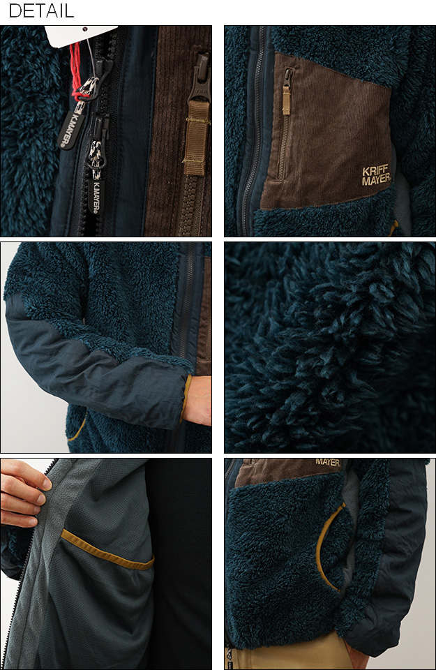 KRIFF MAYER クリフメイヤー シャギー ボア フリース ジャケット フード メンズ パーカー アウトドア キャンプ マンパ 秋冬 コーデ 大きい サイズ XL 2214401 | KRIFF MAYER | 02