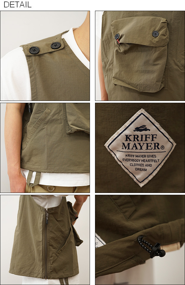 KRIFF MAYER クリフメイヤー GEAR ベスト ギア メンズ キャンプ フィッシング ベスト 釣り ツール ポケット 登山 山登り アウトドア 大きい サイズ XL 2255101 | KRIFF MAYER | 02