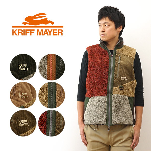 KRIFF MAYER クリフメイヤー シャギー ボア ベスト フリース メンズ アウトドア キャンプ 登山 大きい サイズ お揃い ペアルック 秋 冬 コーデ 2314402｜robinjeansbug