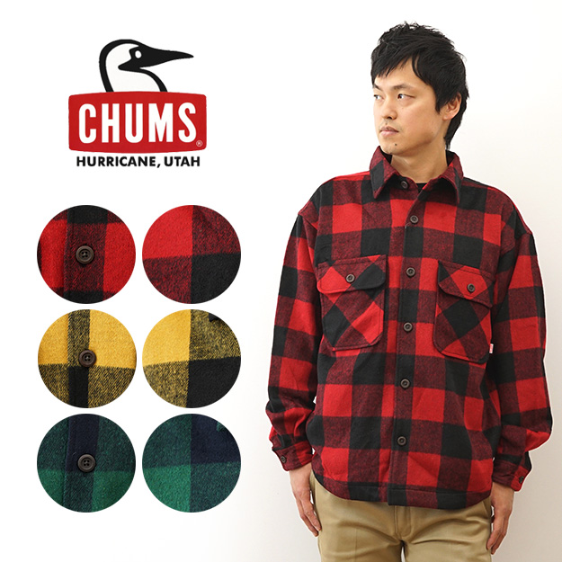 CHUMS チャムス シャツジャケット シャギー チェック CPO