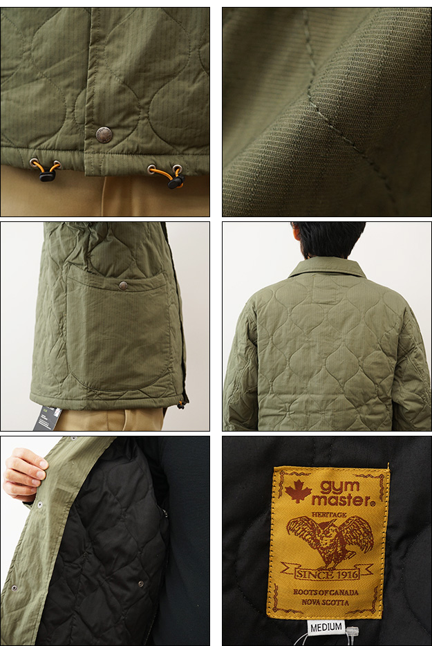 gym master ジムマスター ジャケット ストレッチ ドビークロス キルティング メンズ シャツジャケット 大きい サイズ 薄手 軽い キャンプ 春 秋 冬 G233794 | gym master | 02