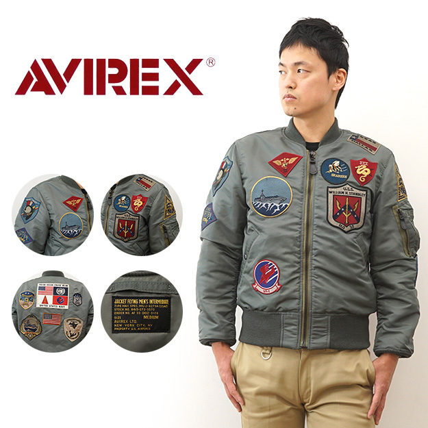 AVIREX アヴィレックス トップガン MA 1 カスタム MA1 エムエーワン メンズ TOP GUN アビレックス ジャケット 大きい サイズ 秋 冬 ワッペン 刺繍 7833952036 :2166222:JEANS BUG(ジーンズバグ)