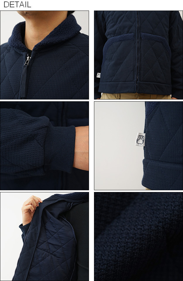 gym master ジムマスター ジャケット キルティング ワッフル ショールカラー JKT アウター ブルゾン メンズ 大きいサイズ 中綿 おしゃれ 秋 冬 黒 G421772 | gym master | 02