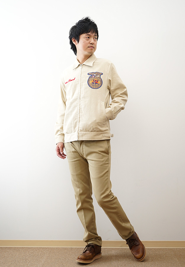 HOUSTON（ヒューストン） コーデュロイ 刺繍 ジャケット FFA メンズ 綿