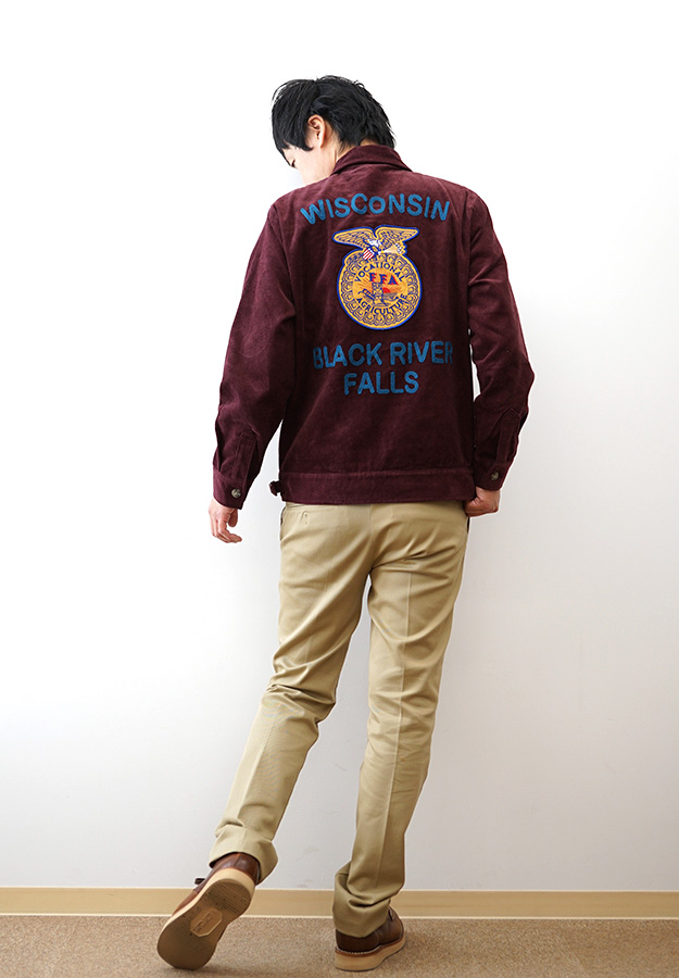 HOUSTON（ヒューストン） コーデュロイ 刺繍 ジャケット FFA メンズ 綿