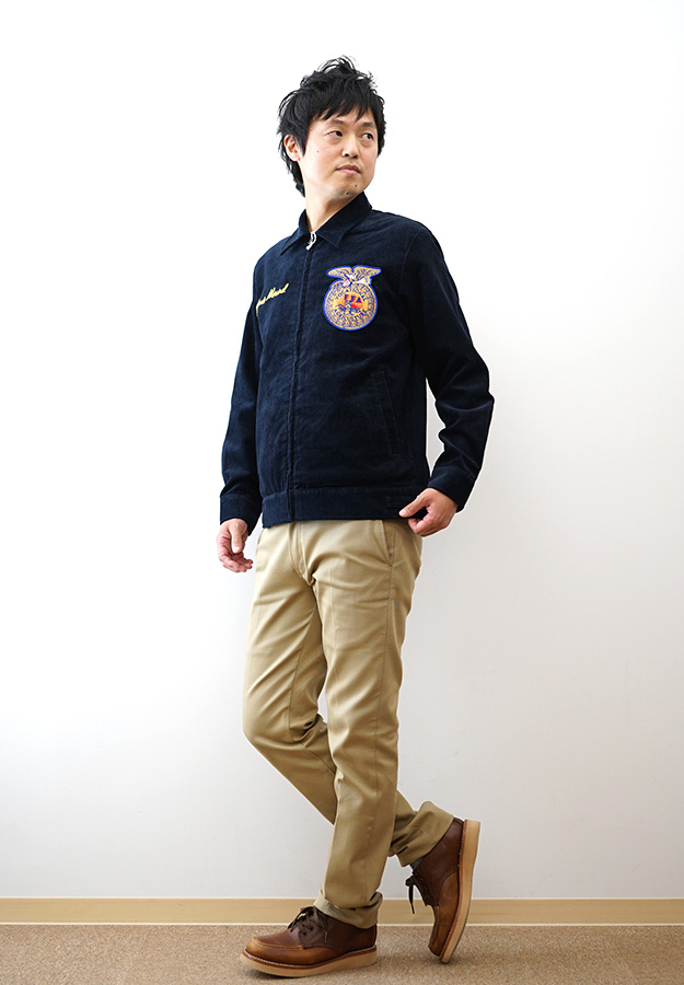 HOUSTON（ヒューストン） コーデュロイ 刺繍 ジャケット FFA メンズ 綿