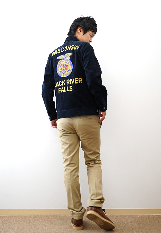 HOUSTON（ヒューストン） コーデュロイ 刺繍 ジャケット FFA メンズ 綿