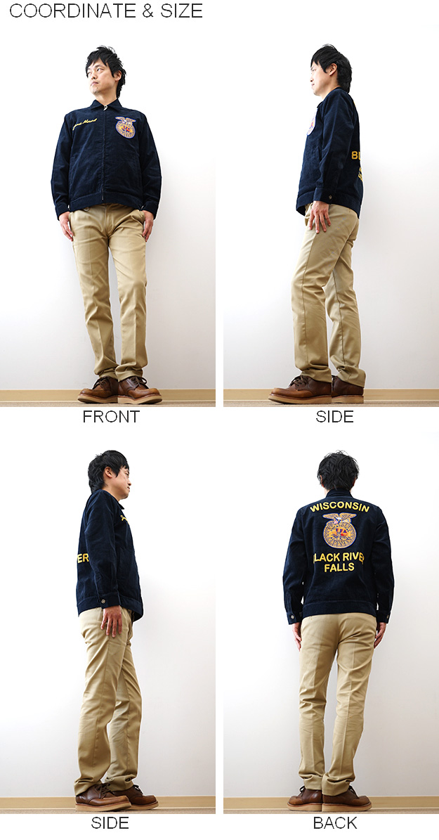 HOUSTON（ヒューストン） ジャケット コーデュロイ エンブロイダリー