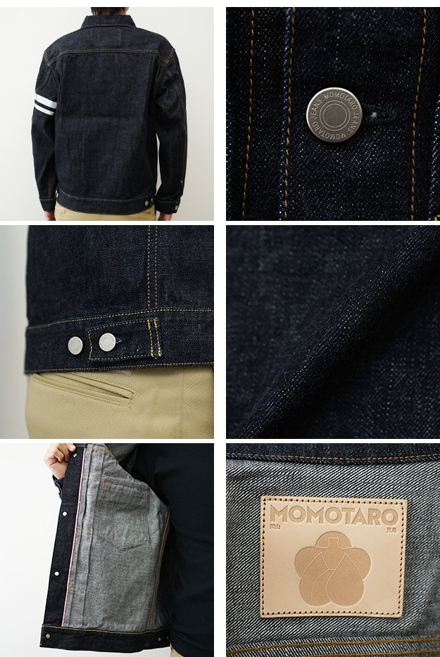 MOMOTARO JEANS 桃太郎ジーンズ クラシック デニム ジャケット 15.7oz メンズ ワンウォッシュ Gジャン アメカジ 定番 出陣ライン 日本製 岡山 児島 MMGJ0102の画像