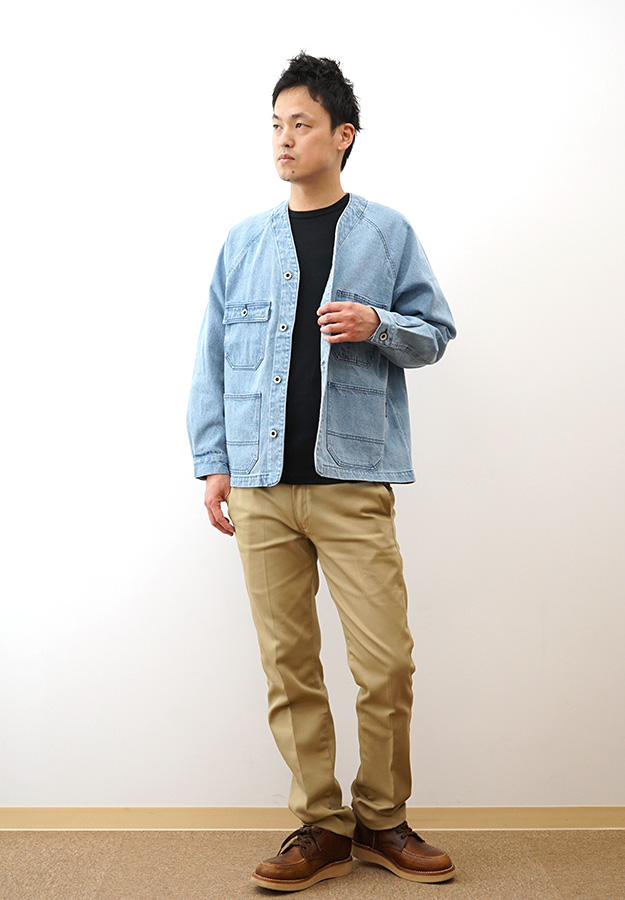 KRIFF MAYER（クリフメイヤー） ノーカラー カバーオール デニム