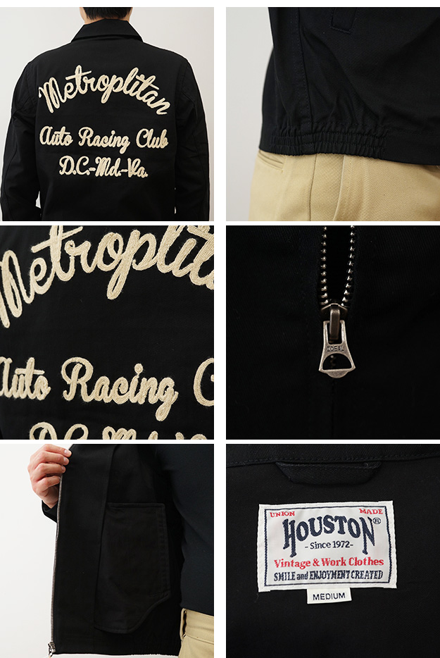 HOUSTON ヒューストン 刺繍 ハリントン ジャケット スイング