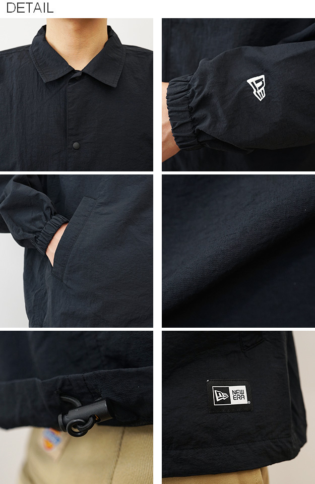 NEW ERA（ニューエラ） ナイロン コーチジャケット メンズ 黒 春 秋