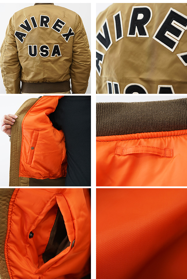 【現行美品】アヴィレックス コマーシャルロゴ フライトジャケット AVIREX（アヴィレックス） MA-1 COMMERCIAL LOGO フライトジャケット