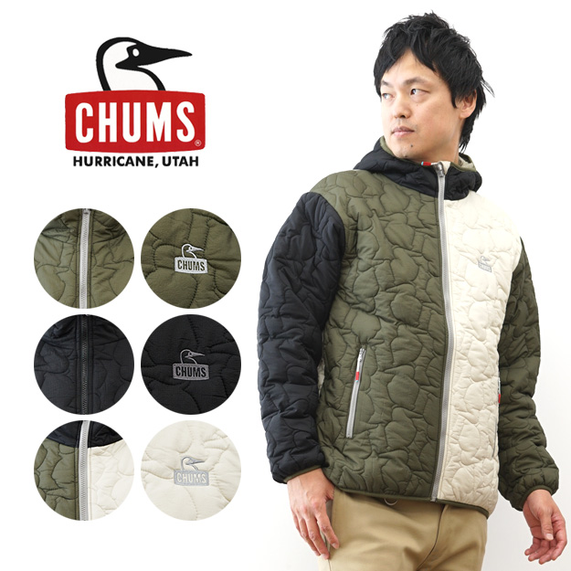 CHUMS（チャムス） ジャケット ブービー ステッチ パテッド パーカー 
