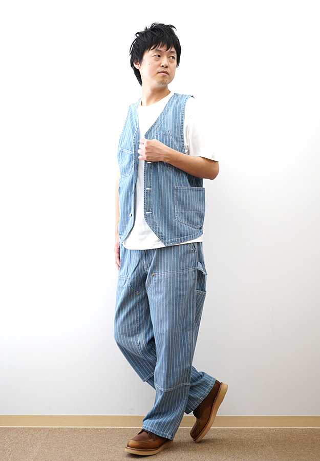 HOUSTON（ヒューストン） ワークベスト メンズ 12オンス ウォバッシュ