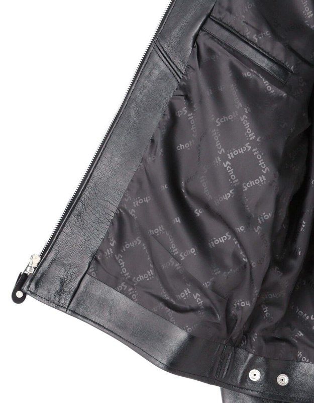 Schott ショット レザートラッカージャケット メンズ 本革 羊革 厚手 ライダースジャケット 革ジャン アメカジ ストリート 春 秋 冬 黒 3121034 7825950014の画像