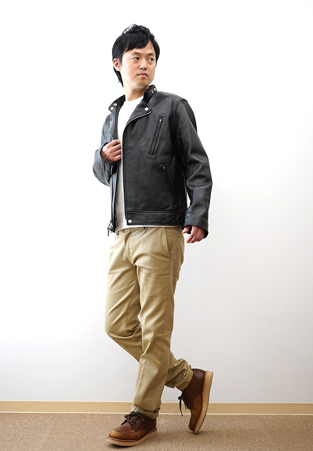 Schott ショット ダブル ブレスト ライダース ジャケット メンズ 本革 羊革 厚手 シープスキン 革ジャン アメカジ 春 秋 冬 黒 ブラック 3101048 7825950010の画像