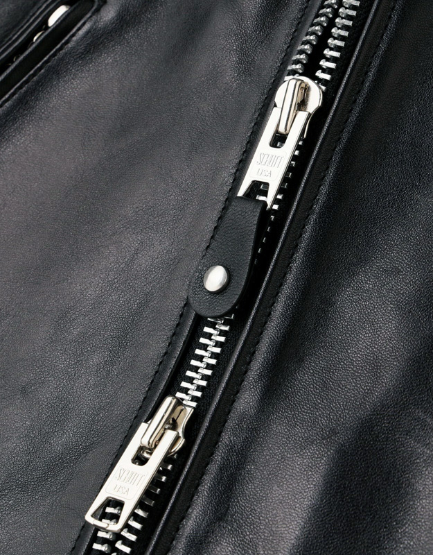 Schott ショット ダブル ブレスト ライダース ジャケット メンズ 本革 羊革 厚手 シープスキン 革ジャン アメカジ 春 秋 冬 黒 ブラック 3101048 7825950010の画像