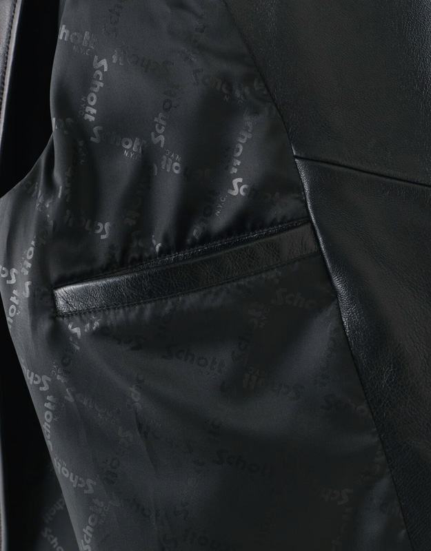 Schott ショット ダブル ブレスト ライダース ジャケット メンズ 本革 羊革 厚手 シープスキン 革ジャン アメカジ 春 秋 冬 黒 ブラック 3101048 7825950010の画像