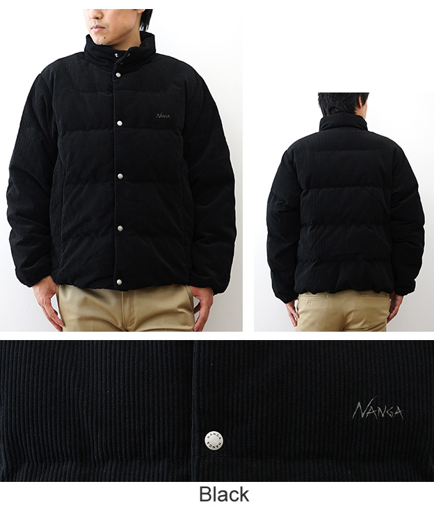新品 25AW NANGA ナンガ コーデュロイダウンジャケット M ブラック NANGA（ナンガ） コーデュロイ ダウン ジャケット メンズ 650FP 保温
