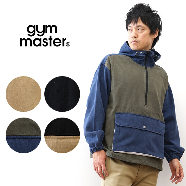 gym master（ジムマスター） スラブ アノラック パーカー ハーフジップ