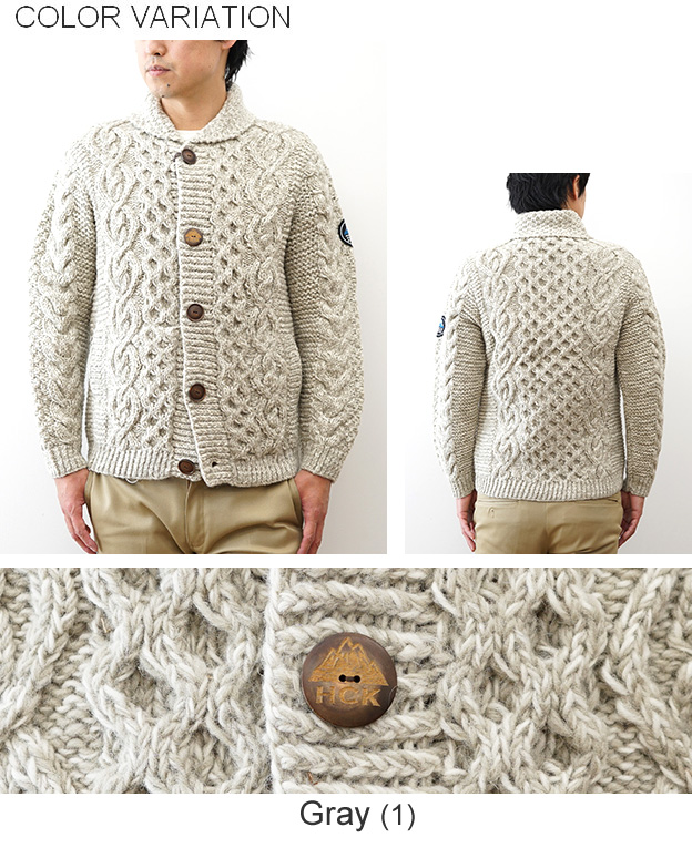 手編み ショ−ル カ−ディガン HIMALAYAN CLIMBER'S HAND-KNIT