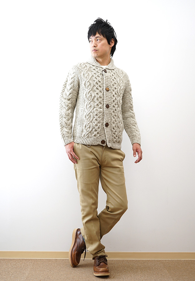 手編み ショ−ル カ−ディガン HIMALAYAN CLIMBER'S HAND-KNIT