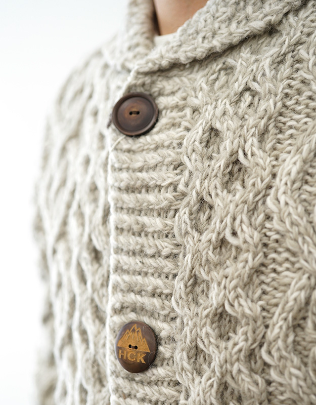 手編み ショ−ル カ−ディガン HIMALAYAN CLIMBER'S HAND-KNIT
