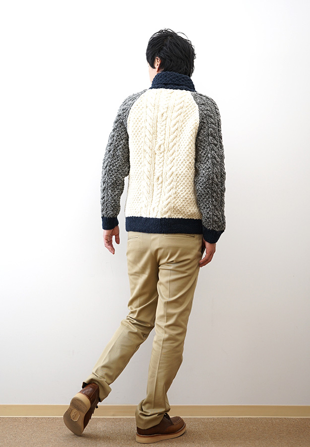 手編み 色切替 ショール カーディガン HIMALAYAN CLIMBER'S HAND-KNIT ヒマラヤンクライマーズハンドニット メンズ レディース 厚手 ウール 毛 秋冬 HCK-F02 |  | 02