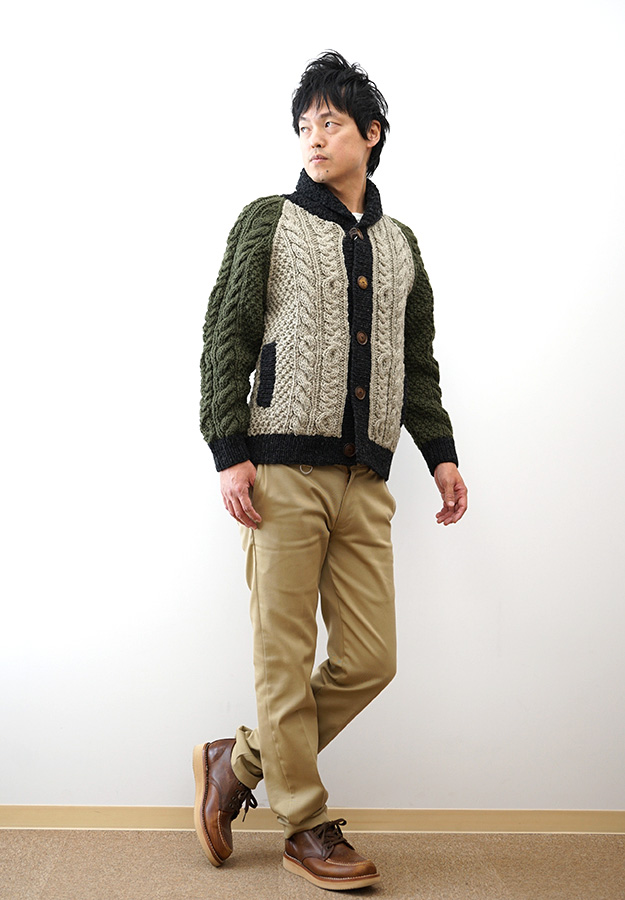 手編み 色切替 ショール カーディガン HIMALAYAN CLIMBER'S HAND-KNIT ヒマラヤンクライマーズハンドニット メンズ レディース 厚手 ウール 毛 秋冬 HCK-F02 |  | 03