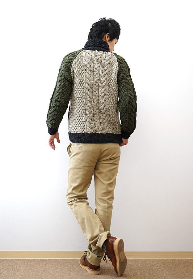 手編み 色切替 ショール カーディガン HIMALAYAN CLIMBER'S HAND-KNIT ヒマラヤンクライマーズハンドニット メンズ レディース 厚手 ウール 毛 秋冬 HCK-F02 |  | 04