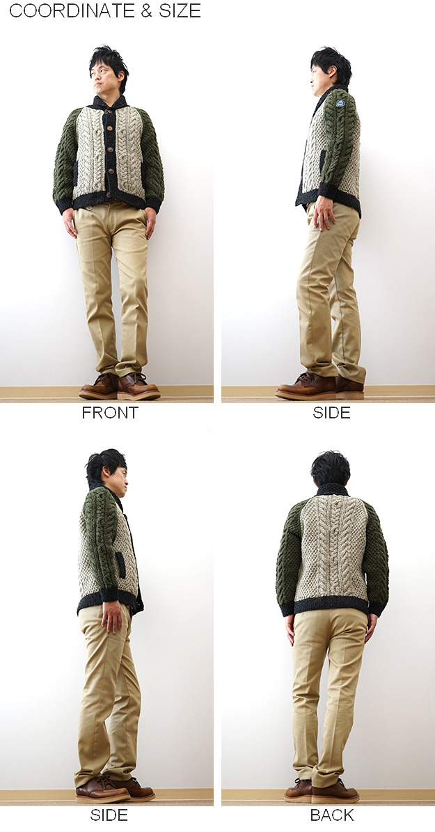 手編み 色切替 ショール カーディガン HIMALAYAN CLIMBER'S HAND-KNIT ヒマラヤンクライマーズハンドニット メンズ レディース 厚手 ウール 毛 秋冬 HCK-F02 |  | 11