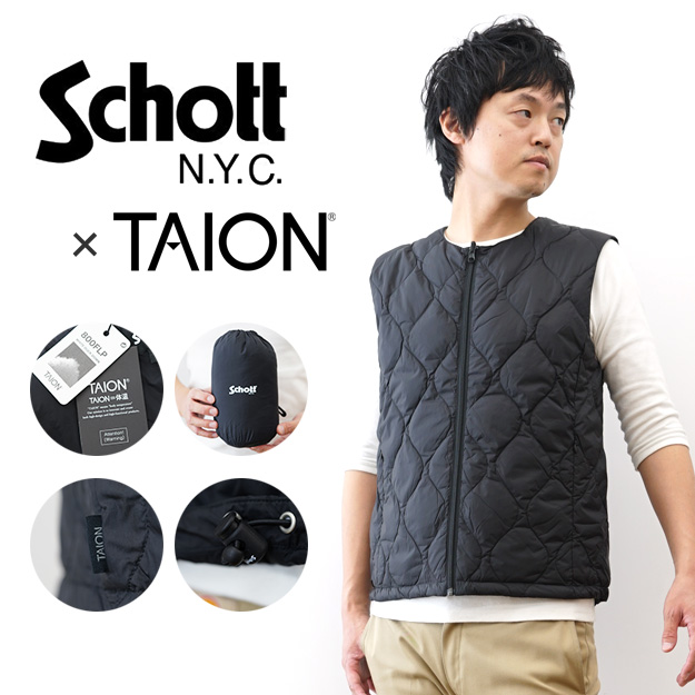 Schott N.Y.C（ショット） インナー ダウン ベスト Schott TAION