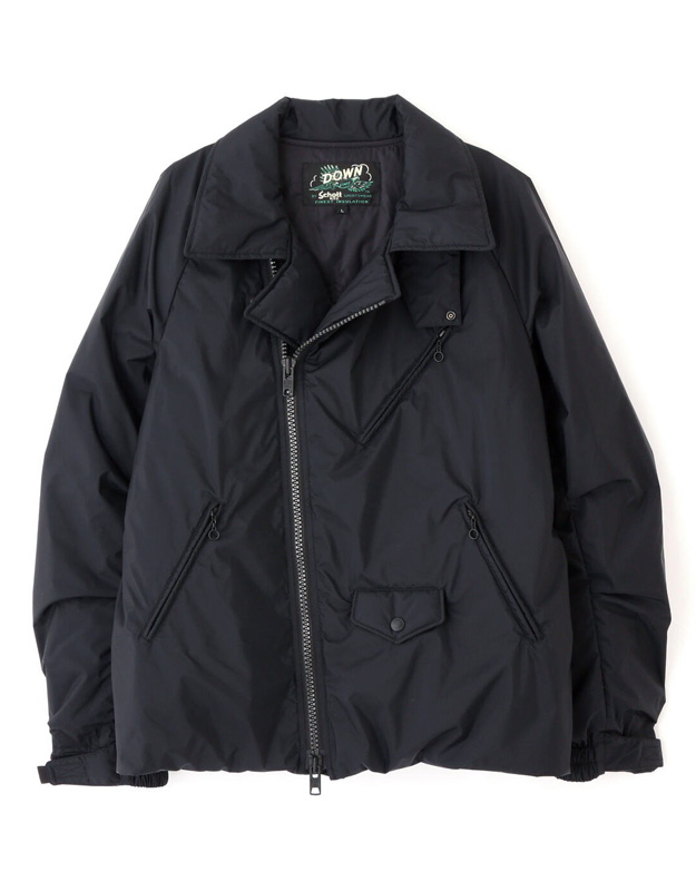 Schott ショット×NANGA ナンガ コラボ ダブルブレスト ダウンジャケット メンズ 防水透湿 AURORA TEX ダブルライダースデザイン 600フィルパワー 7825253004の画像