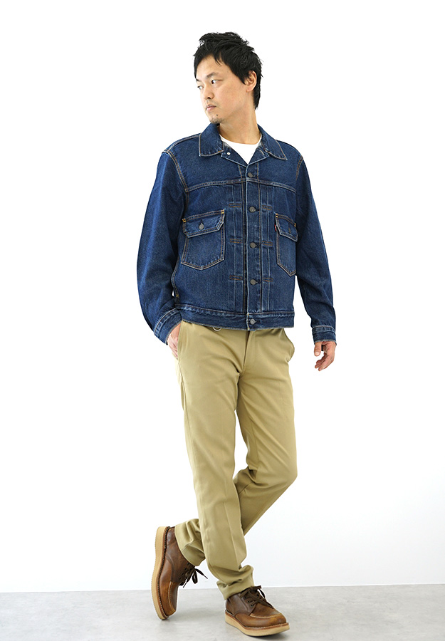 LEVI'S 2nd トラッカージャケット デニムジャケット セルビッチ Gジャ Levi's（リーバイス） TYPE II トラッカージャケット デニムジャケット